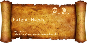 Pulger Magda névjegykártya